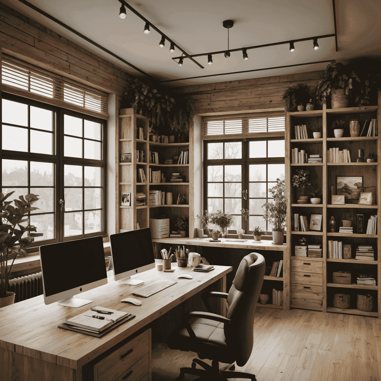 A warm and inviting image of the Kwemta office in Poland, showcasing a cozy workspace with natural elements, travel memorabilia, and friendly staff ready to assist clients